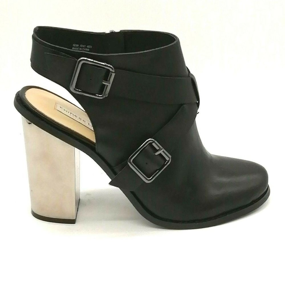 Kristin‎ Cavallari Chinese Laundry Shoes Womens Heels Remi Black Leather 8.5 NEW